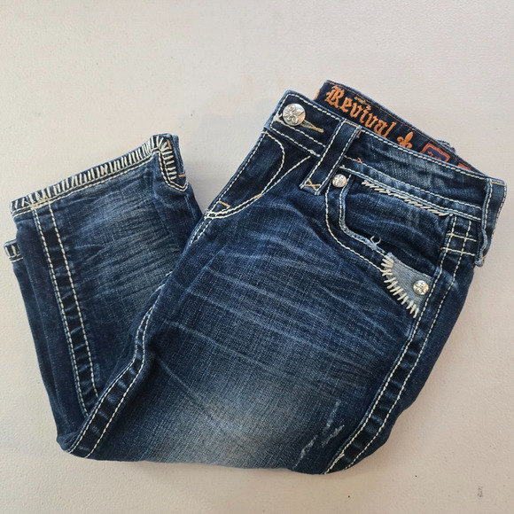 Rock Revival Capri Women's 28 Karlie Dark Wash - Picture 11 of 16